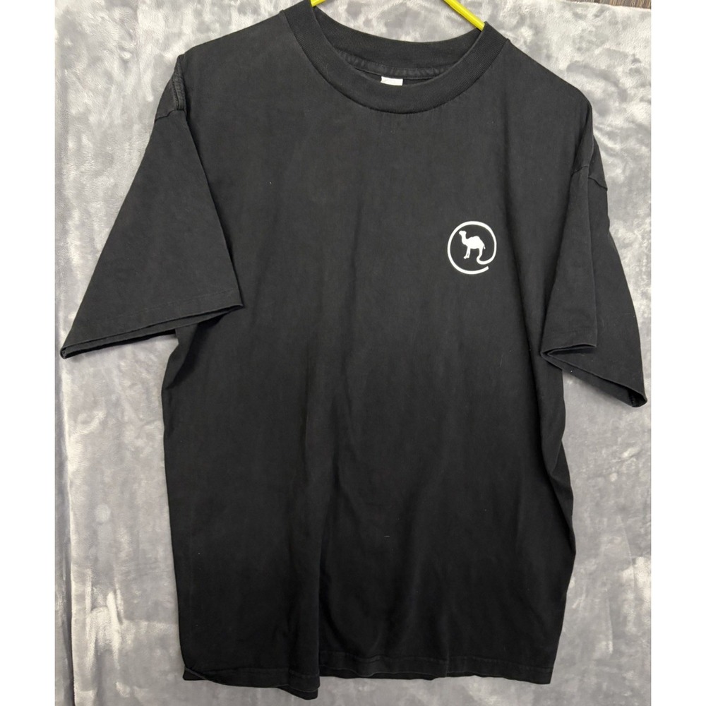 Vintage Camel Shirt Mens XL Black Where It's Logo 90s
